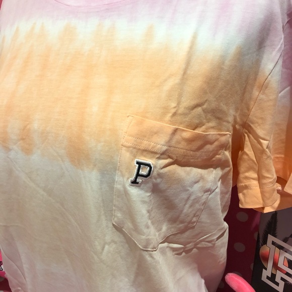 NWT VS PINK tie dye Campus Tee - Picture 2 of 4